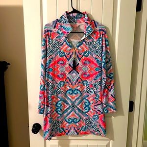 Lilly Pulitzer half zip dress with pockets (small)